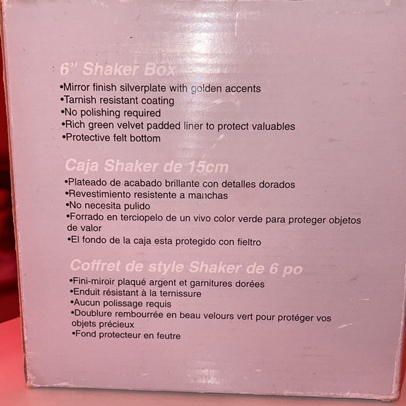 JEWELRY STORAGE Wm. A. Rogers Silverplate w/Golden Accents ONEIDA(Bra&Belt box) - Picture 7 of 8